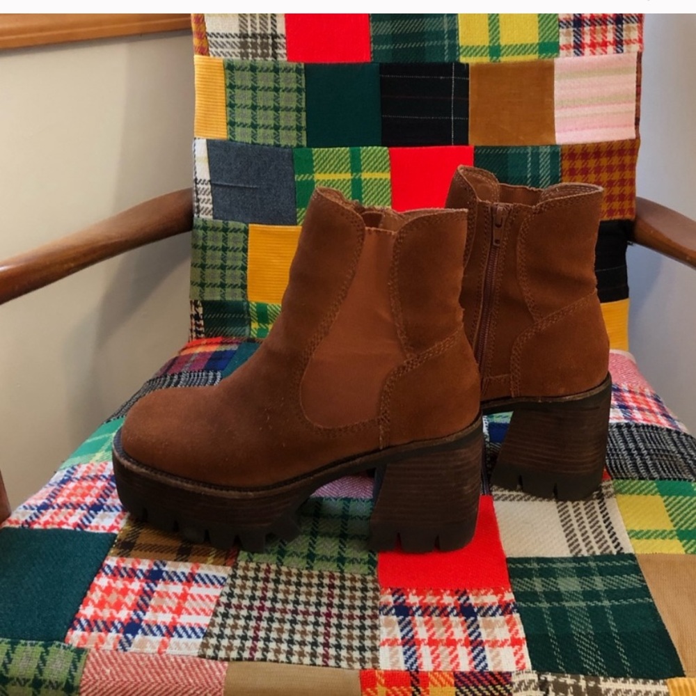 Free People Brown Platform Boots